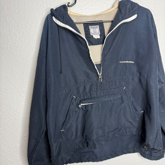 - Local Motion International Blue Pullover hoodie with short zipper pocket - Picture 1 of 7